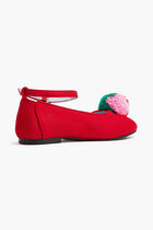 Fluffy Fruit Tassel Ballet Flats