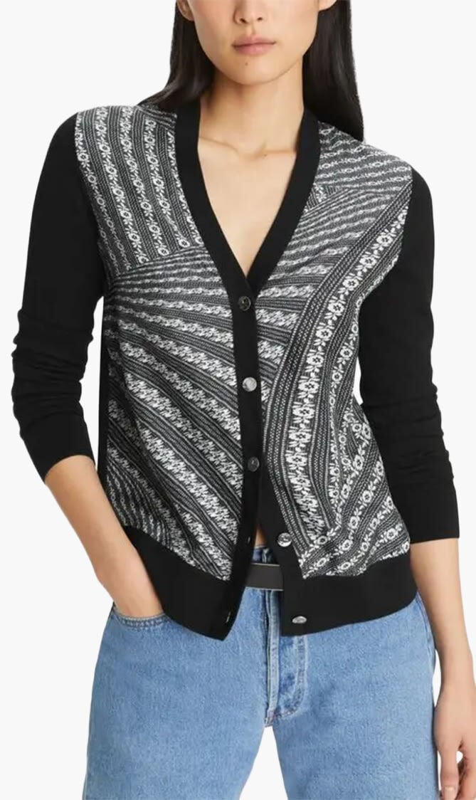 Silk Front Cardigan