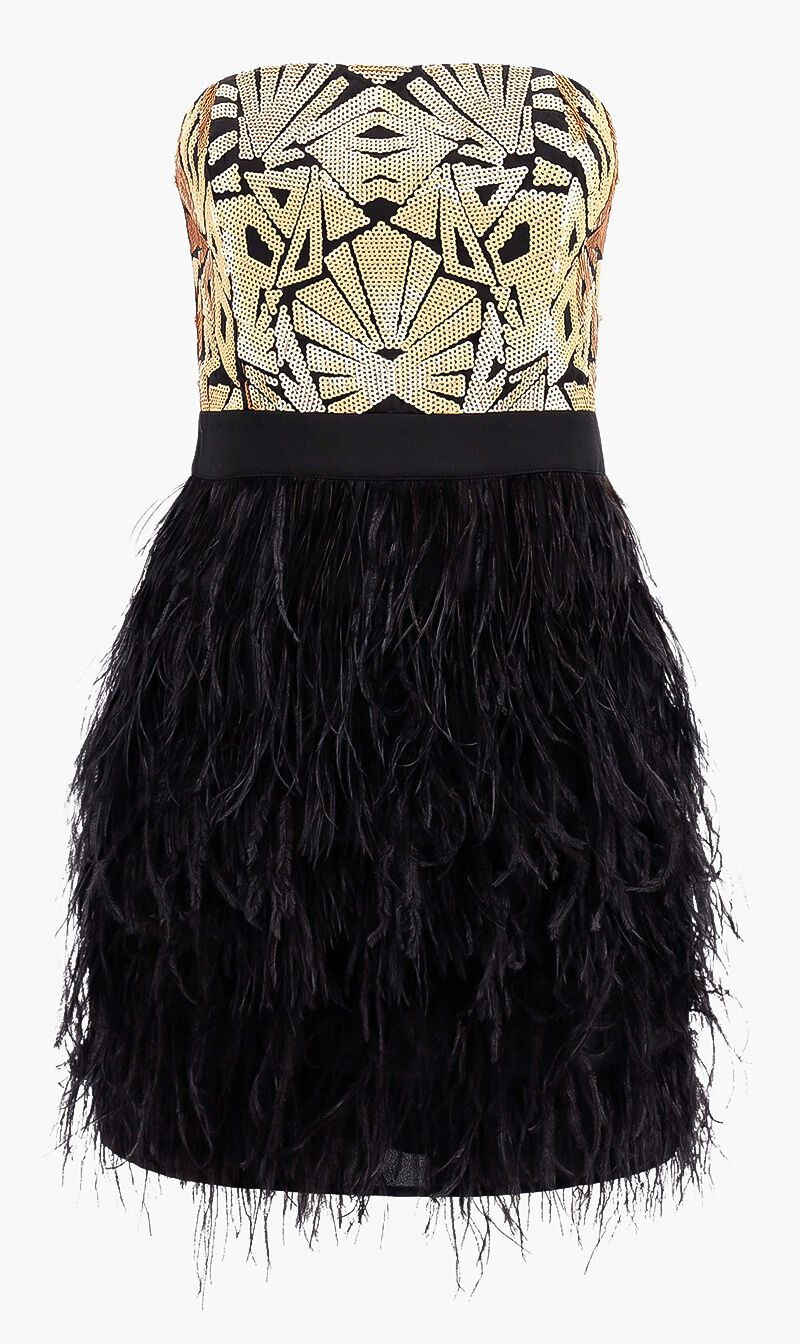 Buy GUESS Marciano Sequins And Feathers Dress for AED 595.00 The Deal Outlet