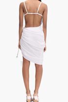 Asymmetric Draped Mini Dress