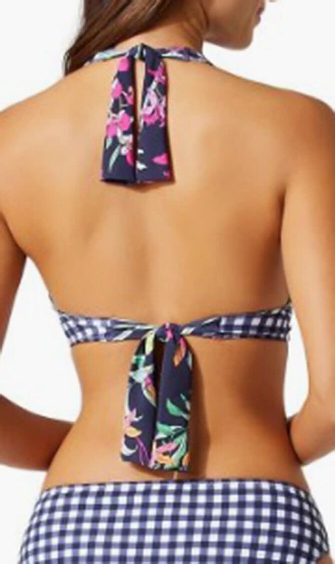SUMMER FLORAL REV HALTER TOP