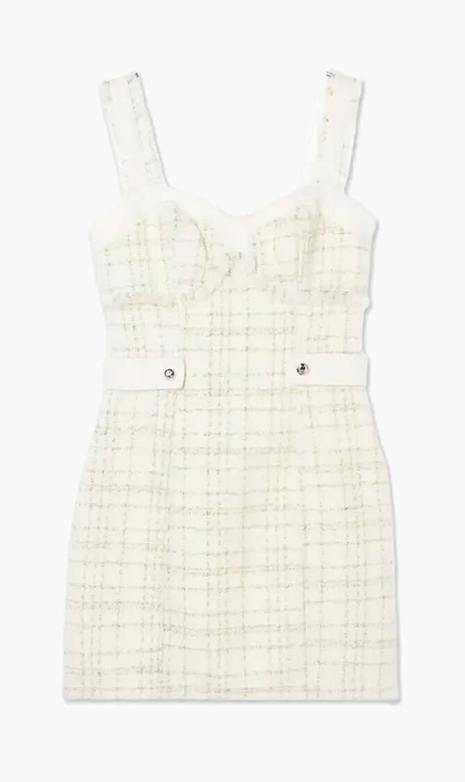 Clarissa Metallic Tweed Dress