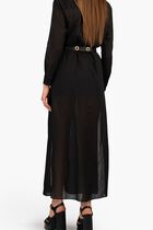 Belted Long-Sleeved Dress