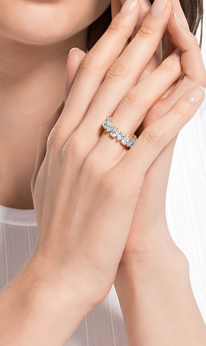 SJC VITTORE RING PEAR CZWH/ROS 2 52 MM