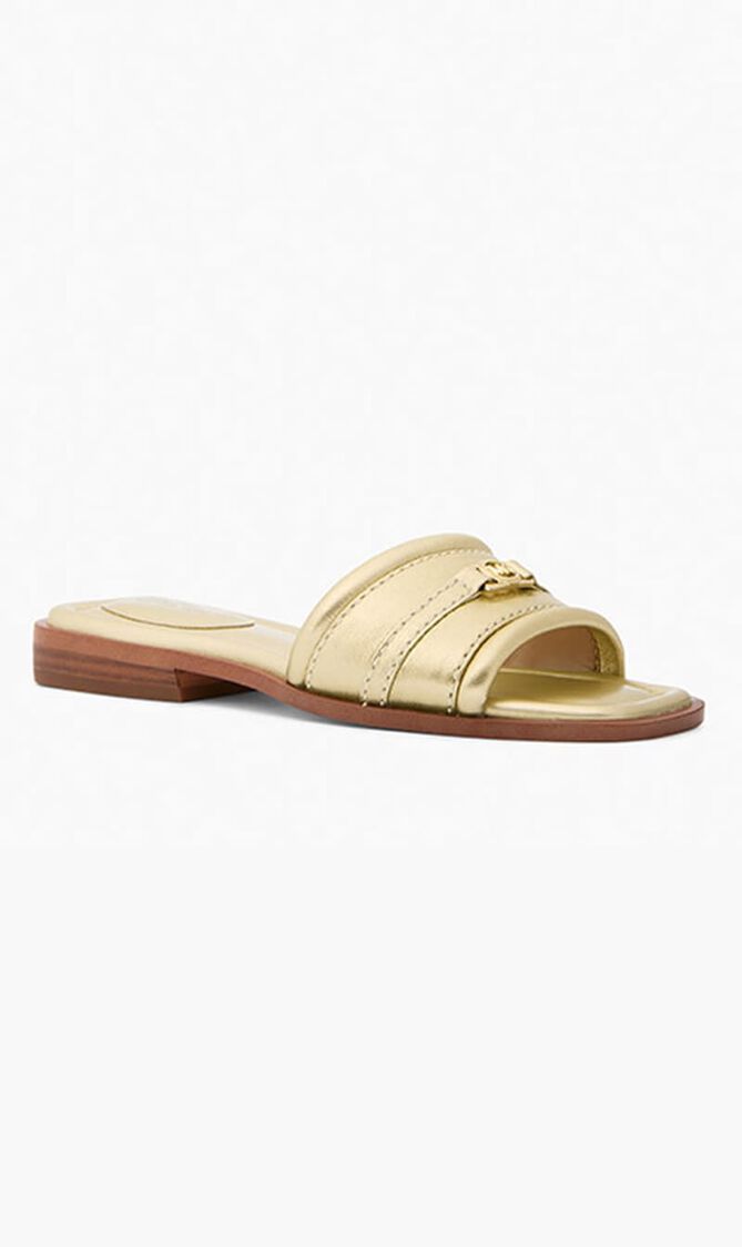 Mandy Metallic Leather Slide