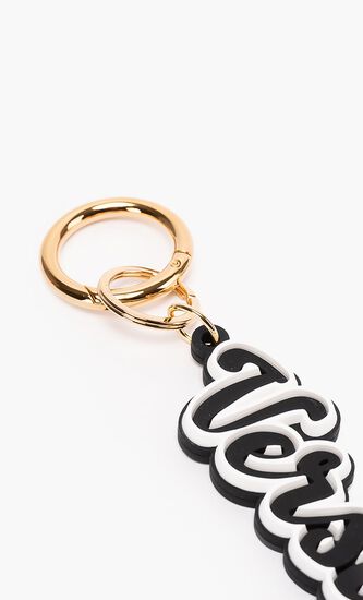 KEYRING OUTLINE VERSACE LOGO SILICONE