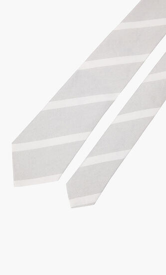 Striped Silk Linen Tie