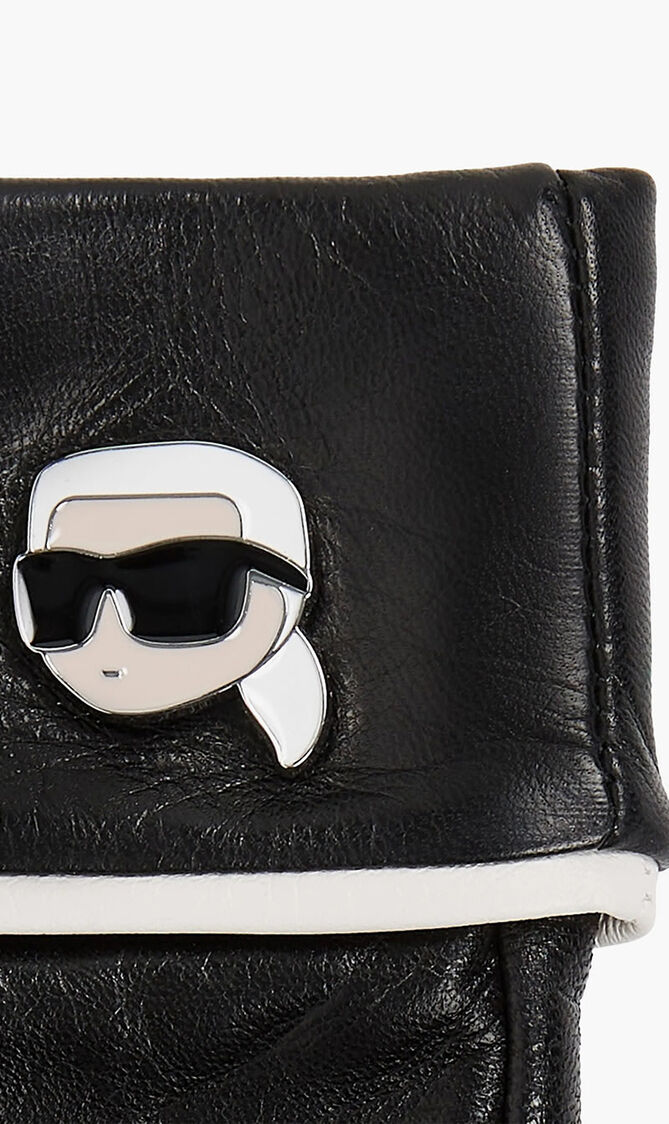 Ikon leather fingerless gloves