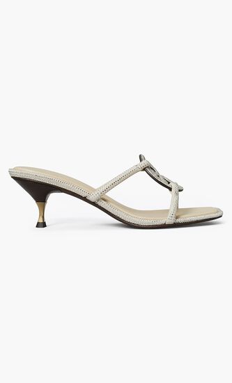 PAVE GEO BOMBE MILLER LOW HEEL SANDAL 55MM