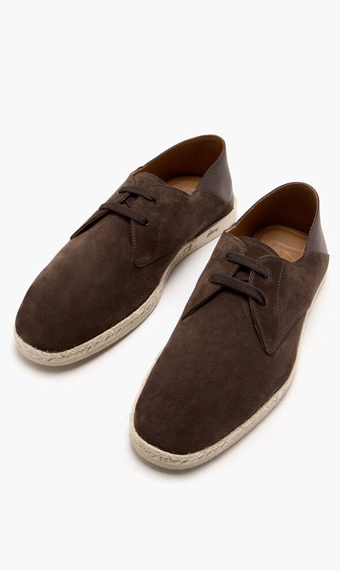 Suede Espadrilles Derby Shoes