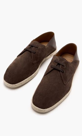 Suede Espadrilles Derby Shoes