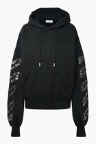 EYELET DIAGS OVER HOODIE BLACK NO COLOR