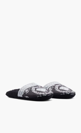 I LOVE BAROQUE SLIPPERS BLACK