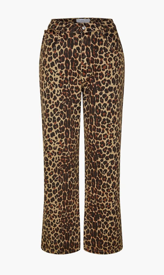 Leopard Lucia Scallop Detail Jeans