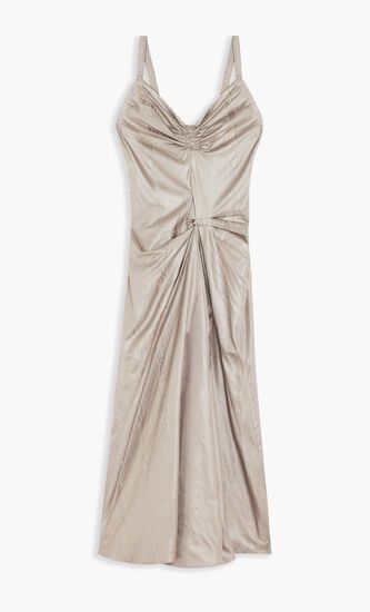 AVP STRAP VISCOSE TAUPE MAXI DRESS
