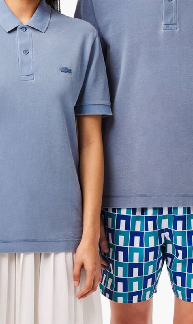 SHORT SLEEVED RIBBED COLLAR SHIRT