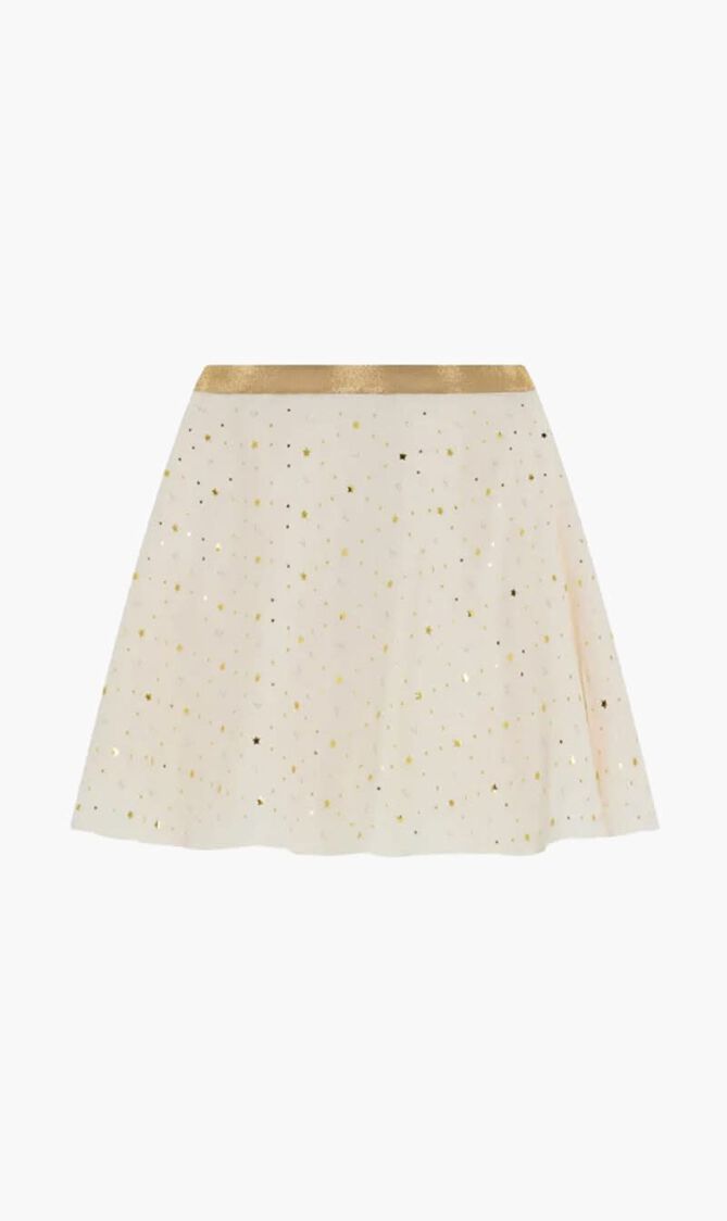 SKIRT CREPE + LOGO STARS EMBROIDERY