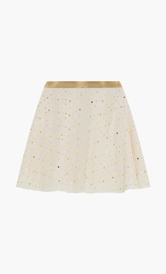 SKIRT CREPE + LOGO STARS EMBROIDERY