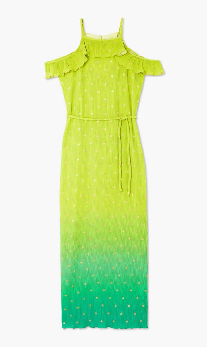 Claudia Gold Fleck Maxi Dress