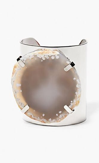 TAUPE AGATE COLLAR NECKLACE