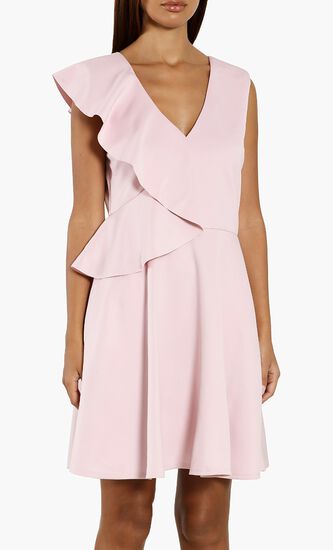 Lantaa ruffle Skater Dress