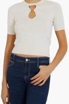 Rylee Knit Top with Logo Detail