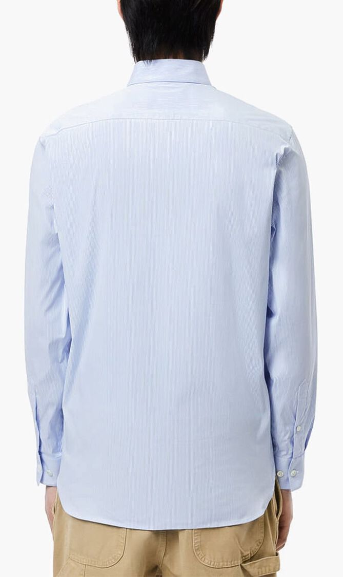 Slim Fit Striped Stretch Poplin Shirt