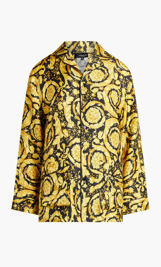 PAJAMA TOP BIO SILK TWILL BAROQUE ALL OVER PRINT