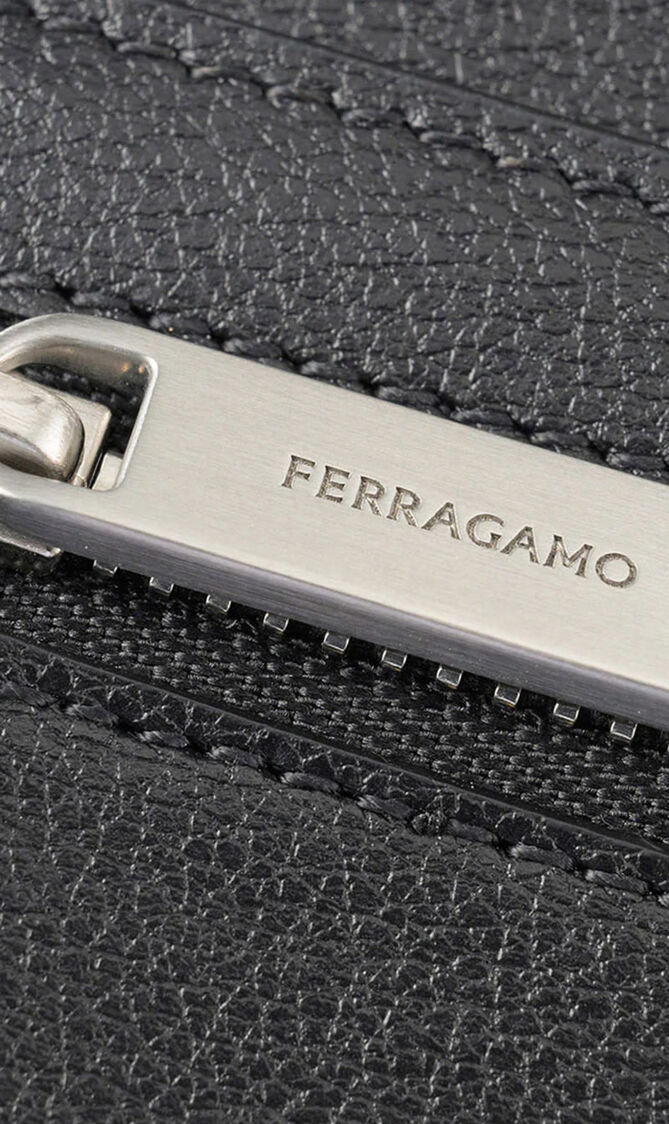 Gancini Embossed Long Wallet