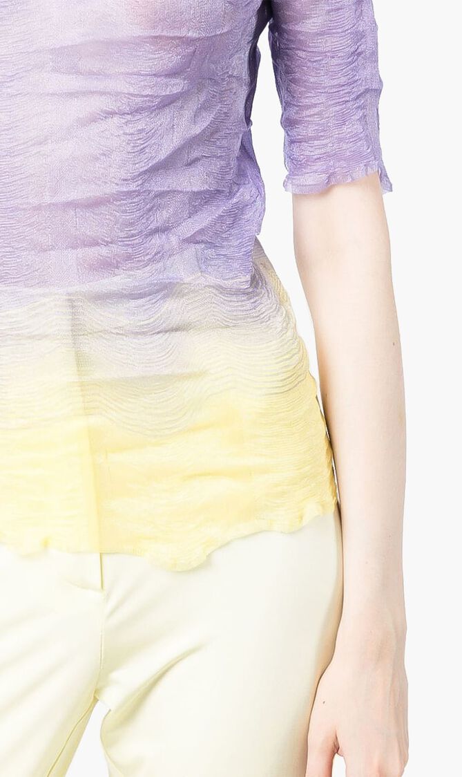 Polyster Ombre Mockneck Top