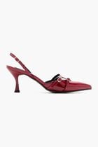 JOELLE ONIX BURGUNDY LEATHER PUMPS