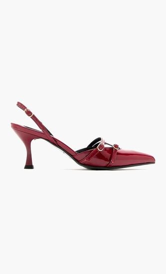 JOELLE ONIX BURGUNDY LEATHER PUMPS