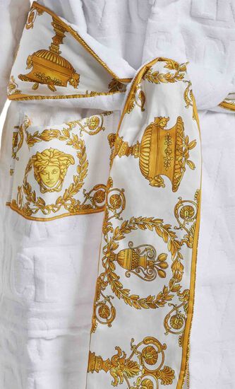 I LOVE BAROQUE BATHROBE WHITE