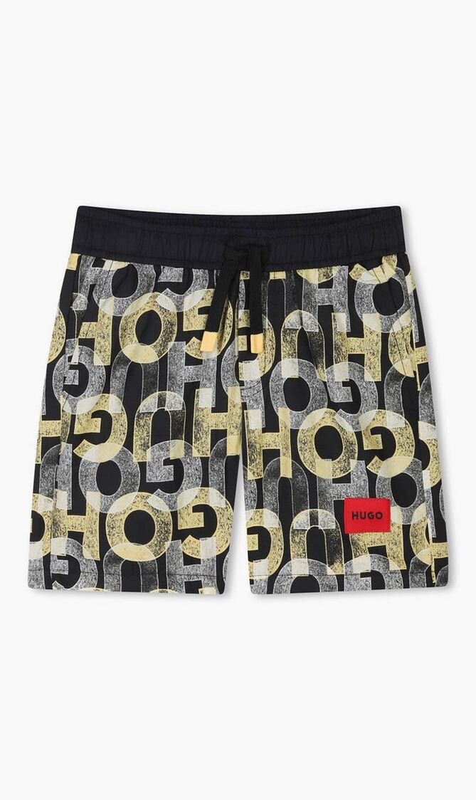 Logo Print Swim Trunks