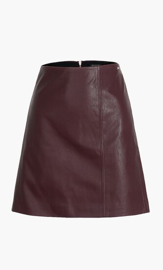 Leather Seamed Skirt