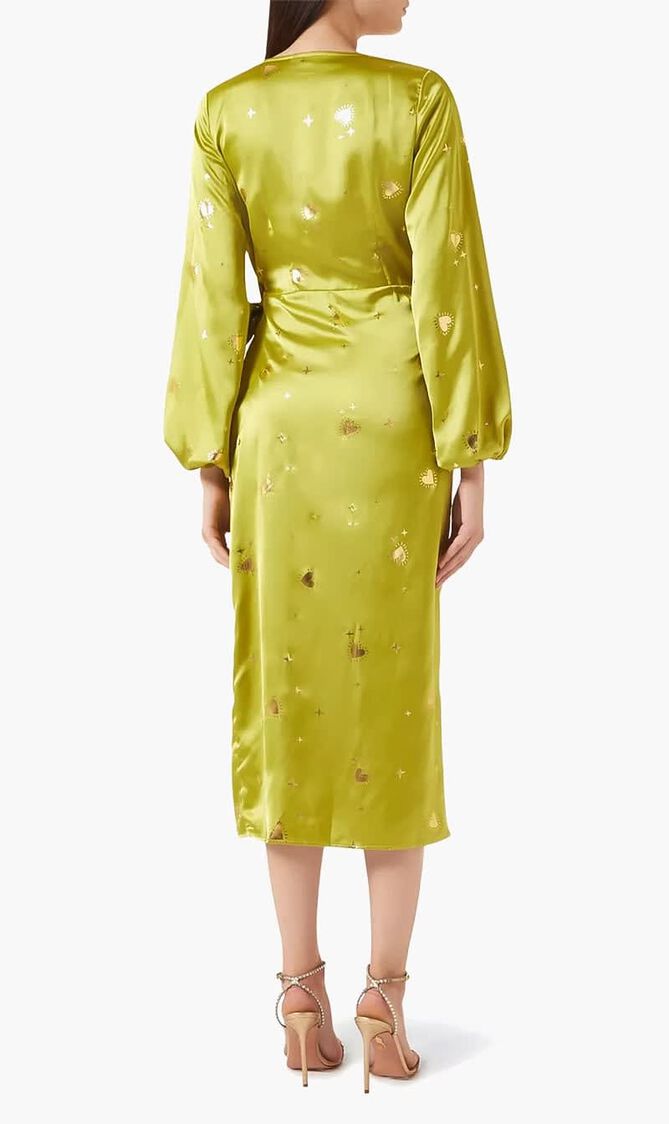 Vienna Hearts Wrap Midi Dress