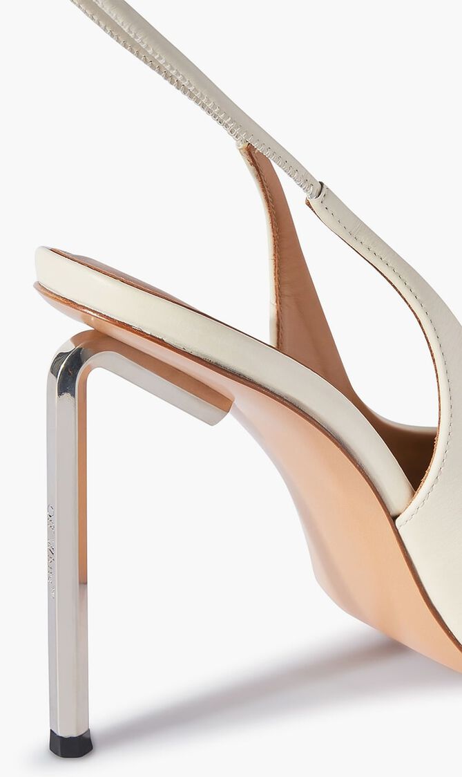 Lace Up High Allen Frame Pump Off White