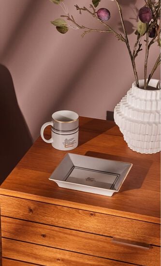 Pegaso Trinket Tray Rectangular Small Grey