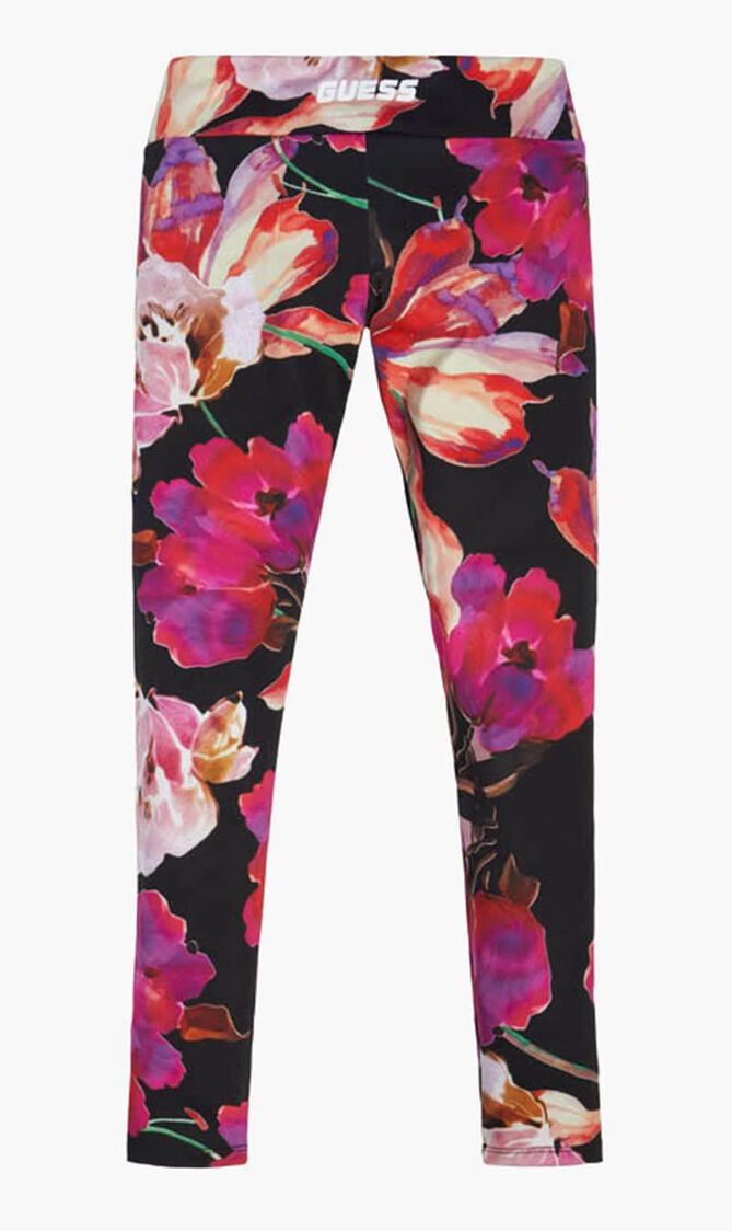 Black Floral Leggings