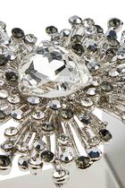 طقم حلقات المائدة جيم بيرست باللونين الكريستالي والفضي - 4 قطع