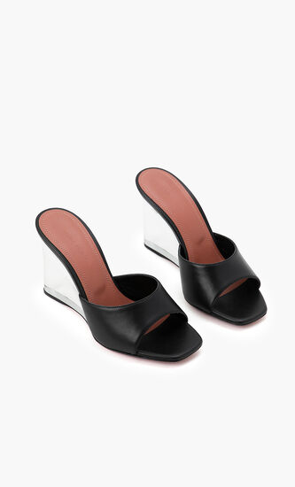 Lupita Glass Wedge Sandals
