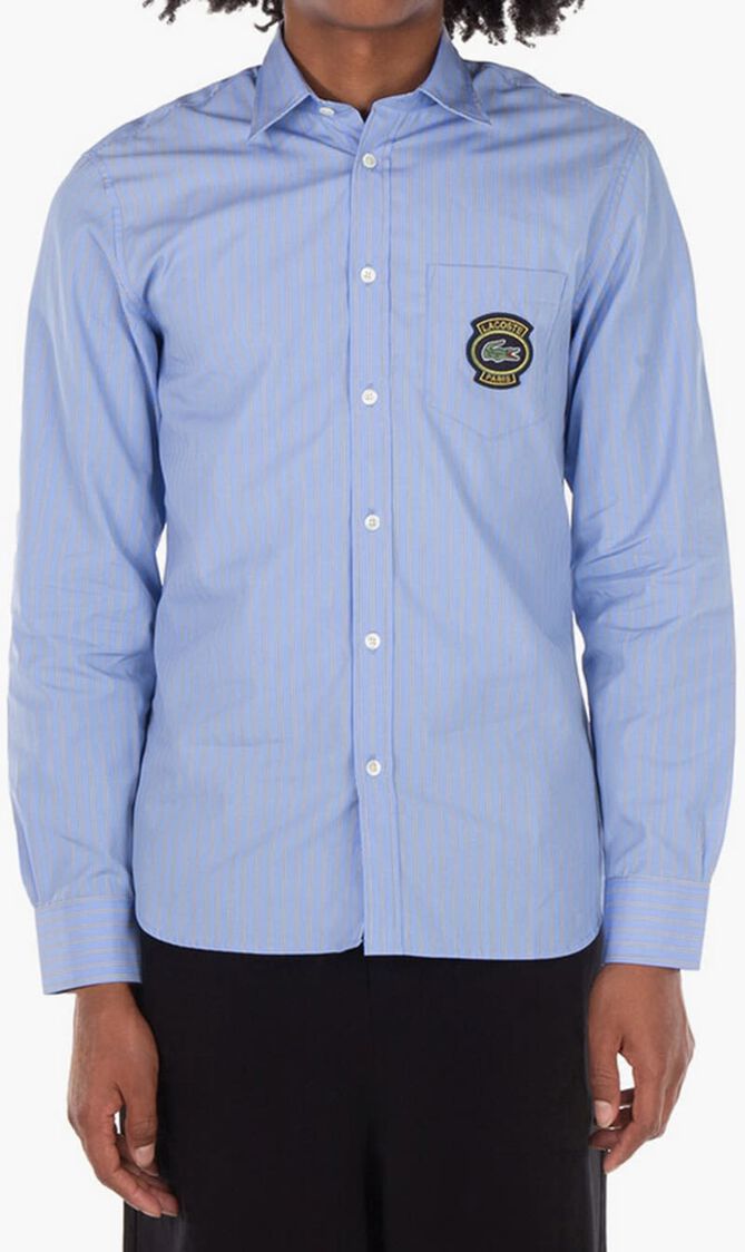 Striped Cotton Poplin Long-Sleeve Shirt