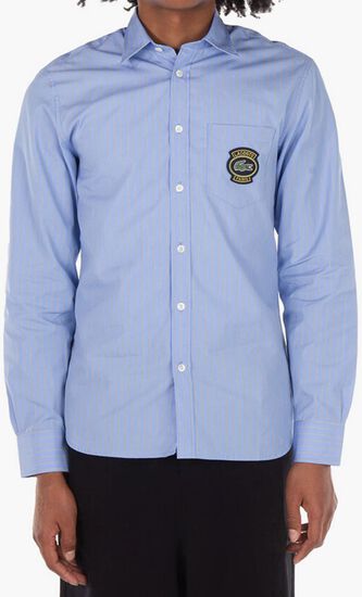 Striped Cotton Poplin Long-Sleeve Shirt