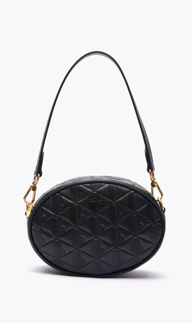 Maheki Oval Leather Shoulder Strap Purse