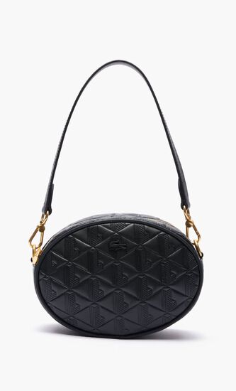 Maheki Oval Leather Shoulder Strap Purse