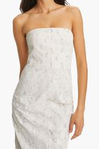 EMBELLISHED LINEN DRESS