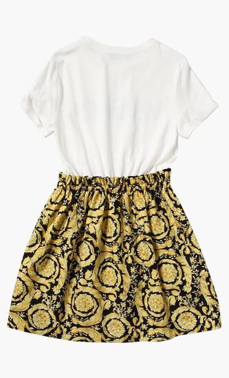 Barocco Print T-shirt Dress