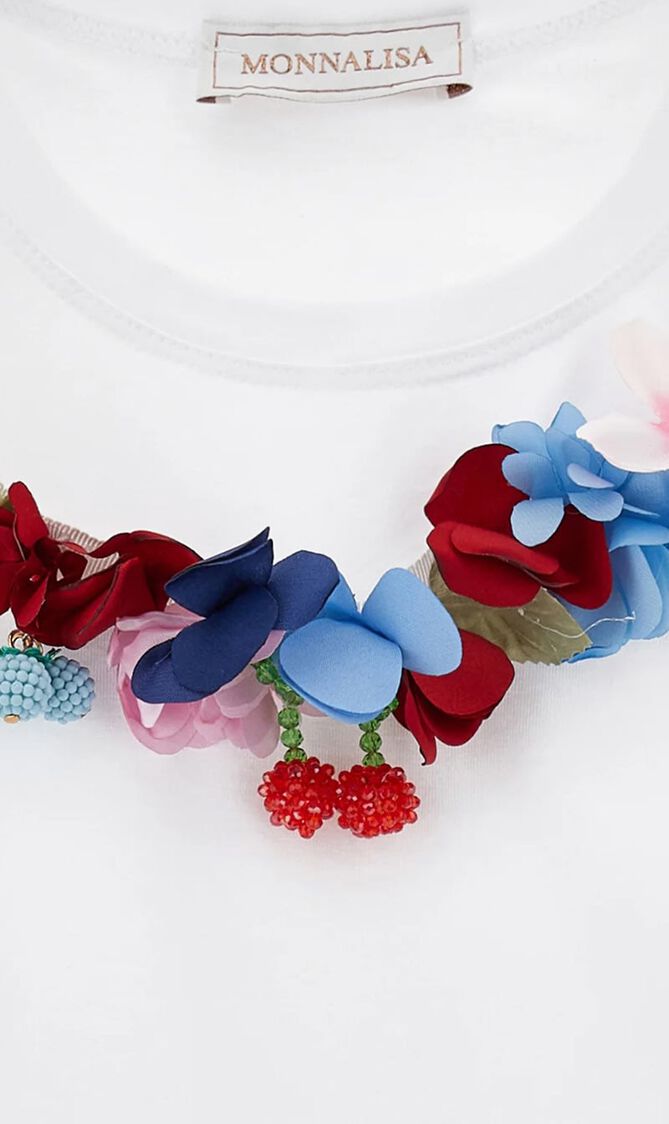 T SHIRT CON FIORI E FRUTT