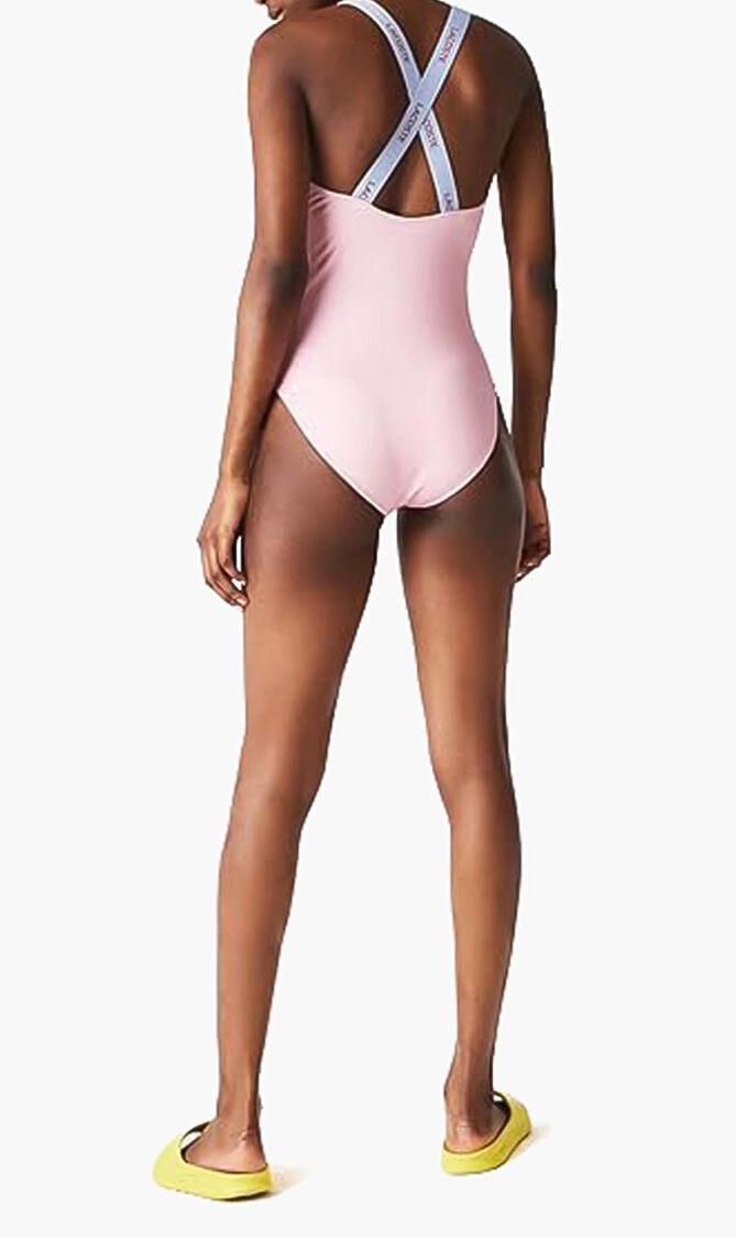 Crocodile Print And Criss crossed Straps Swimsuit