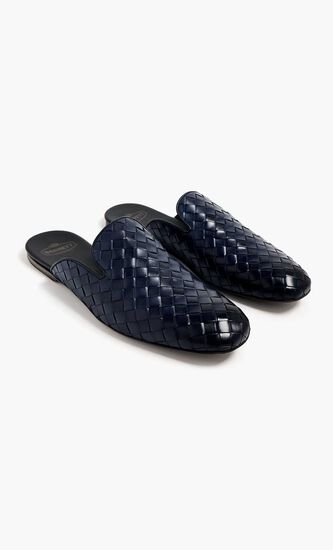 Backless Woven Slippers